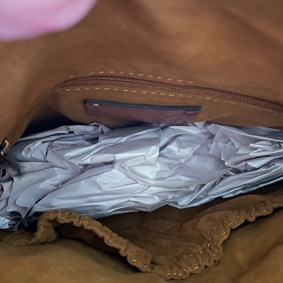 Patricia Nash Brown Map Print Leather Clutch 10 X 6 - Picture 10 of 14